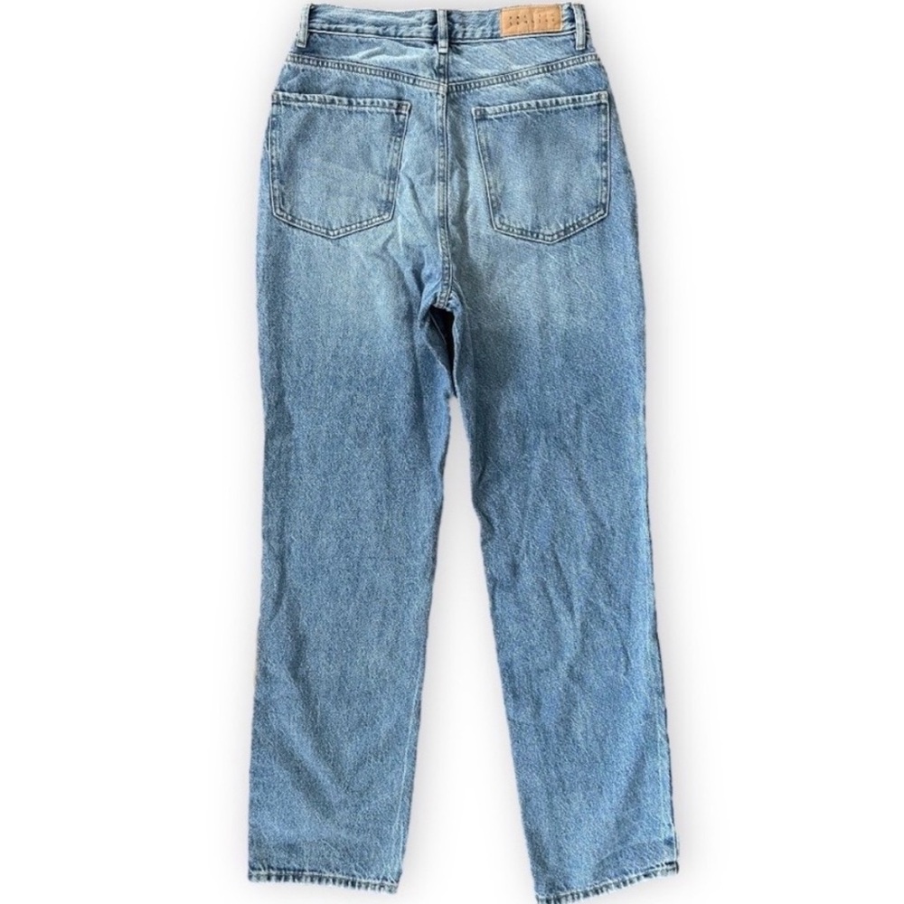 PacSun Dad Jean Button Fly Classic Straight Fit High Rise Blue Denim Jeans 27 - Picture 2 of 9